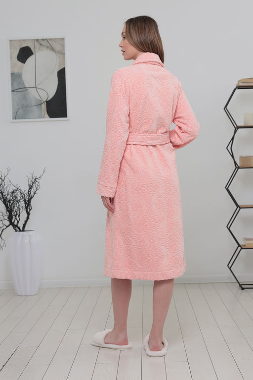 Халат жаккардовый стриженный (велюр) односторонний женский - Vladi collection фото 6