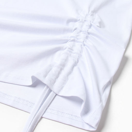 Футболка с кулиской женская MINAKU REGULAR FIT, белая, размер 42