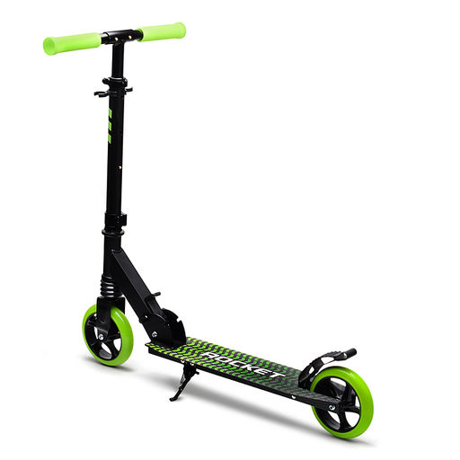 Самокат детский ROCKET, алюминиевый, колеса PU, 145 мм, зелёный