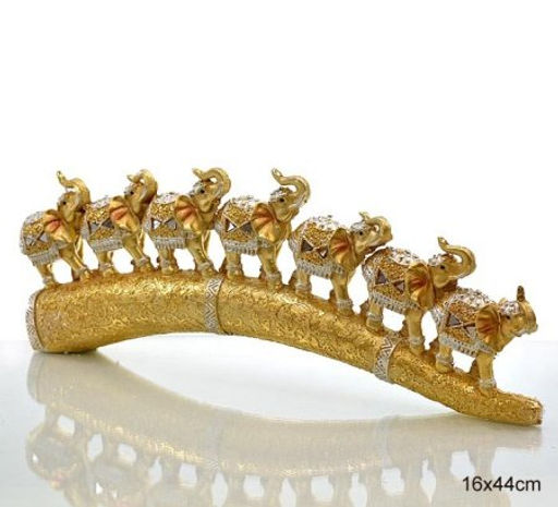 Статуэтка Слоны на бивне L-44 см / 7093-1 /уп 12/ - Галеонтрейд фото 2