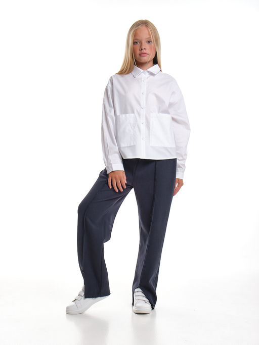 Рубашка белая для девочки в школу 22-7663 белый - Mini maxi фото 11