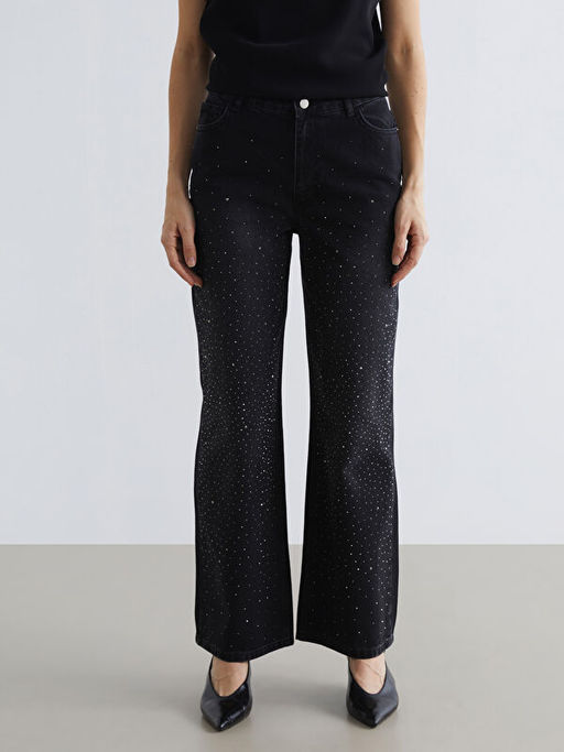 Ta?l? Wideleg Kad?n Jean Pantolon