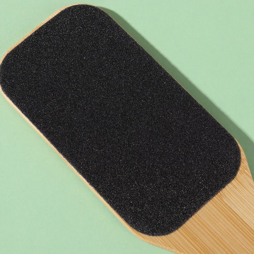 Тёрка для ног BAMBOO, наждачная, двусторонняя, с подвесом, 25 см, бамбуковая - Queen fair фото 4