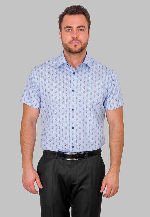 Сорочка мужская короткий рукав GREG 223/201/202/ZS/C/1  фото 7