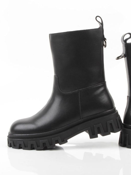 04-PAT148-1Z BLACK Ботинки зимние женские (натуральная кожа, 100% шерсть)