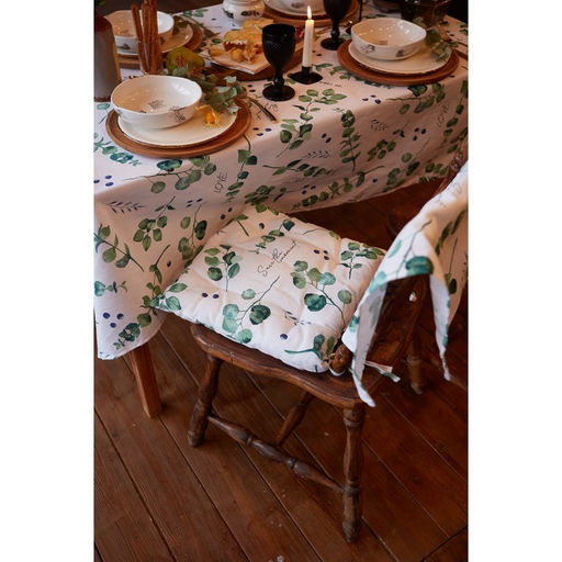 Сидушка на стул Доляна Eucalyptus 42х42х7 см, 100% хлопок, 164 г/м2  фото 6