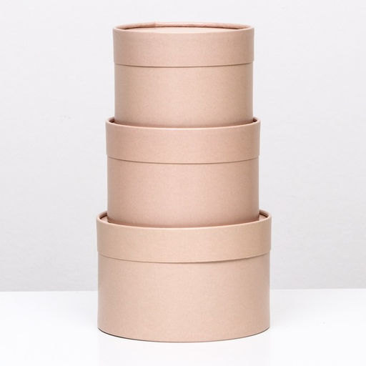 Набор шляпных коробок 3 в 1, капучино, 16 х 10,14 х 9,13 х 8,5 см - UPAK LAND фото 3