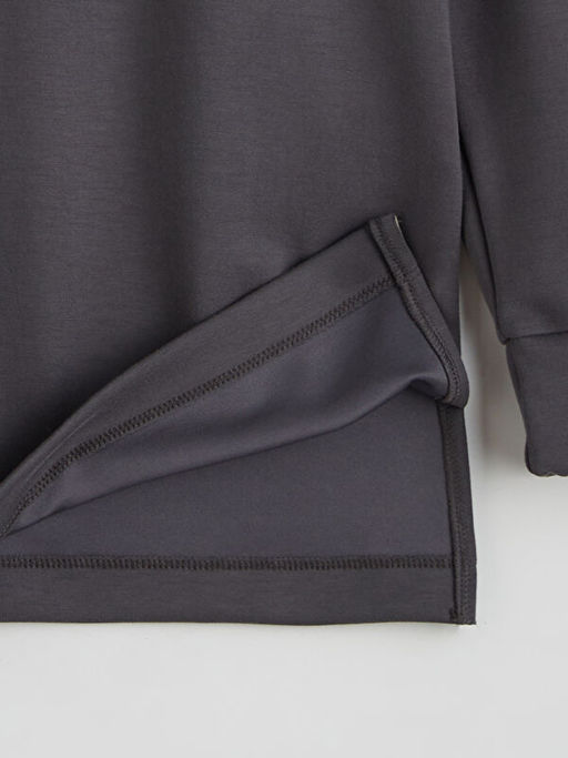 Bask?l? Oversize Kad?n Sweatshirt Tunik