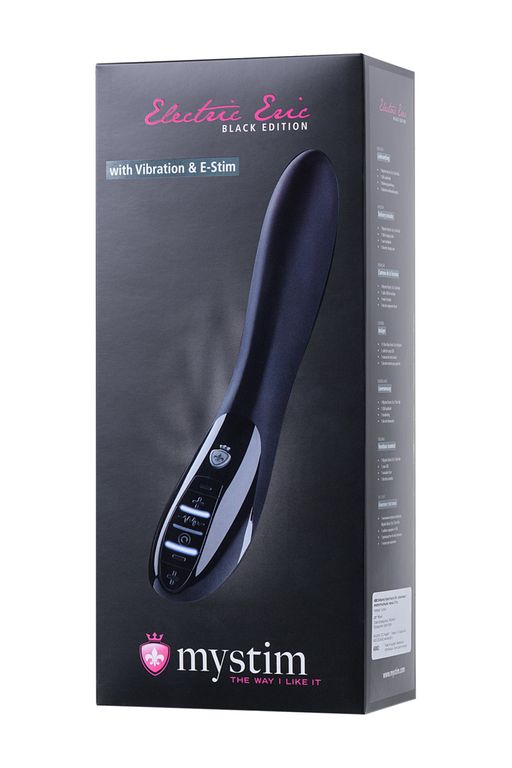 Вибратор Mystim Electric Eric силиконовый с электростимуляцией, черный, 27 см  фото 10