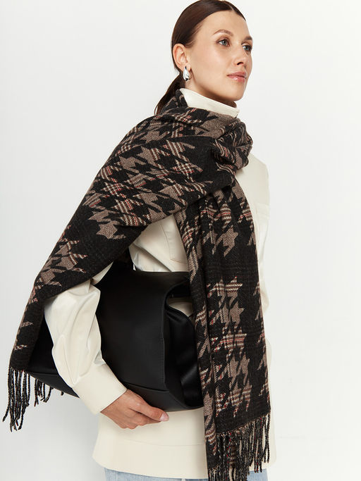 в составе ШЕРСТЬ и КАШЕМИР Большой, мягкий, теплый двусторонний палантин. - Tantino фото 4