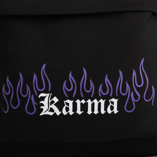 Рюкзак школьный текстильный Karma, 38×27×13 см, чёрный