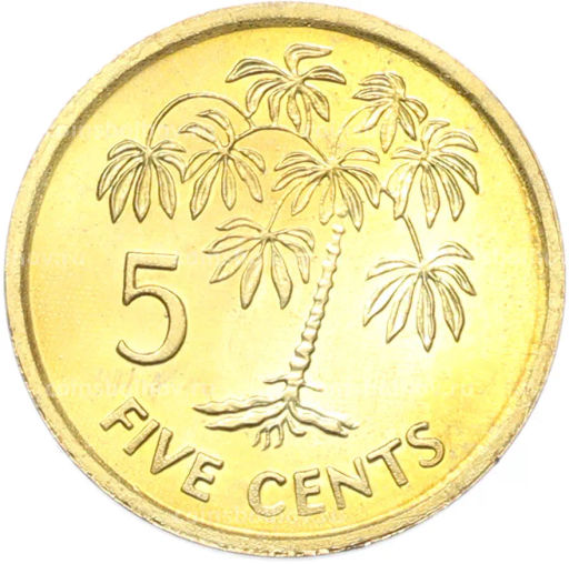 Монета 5 центов 2007 года Сейшелы