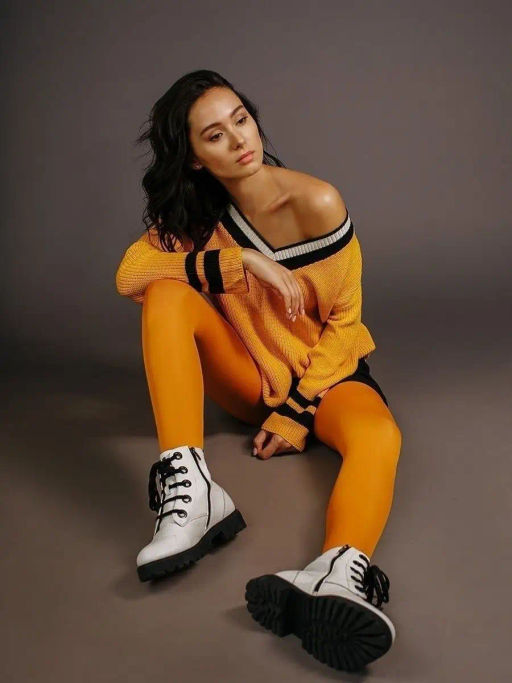 Колготки TEATRO MULTIFIBRA 100 COLOR шафрановый  фото 5