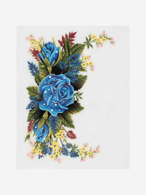 Цена за 5 шт. Термонаклейка Цветы, 12?18 см