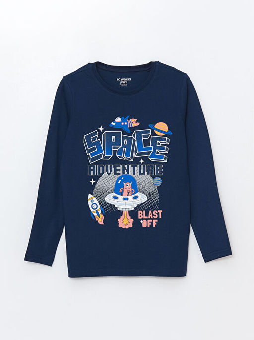 Bisiklet Yaka Erkek ?ocuk Pijama Tak?m? - Waikiki фото 2