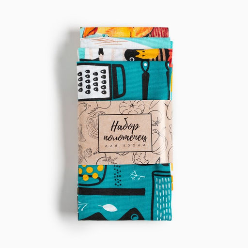 Набор полотенец Доляна Светлой Пасхи 35х60 см - 4 шт, 100% хлопок  фото 18