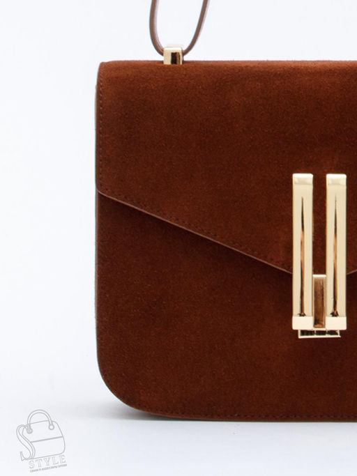 Сумка женская кожаная 1045MF brown Polina&Eiterou  в Новосибирске