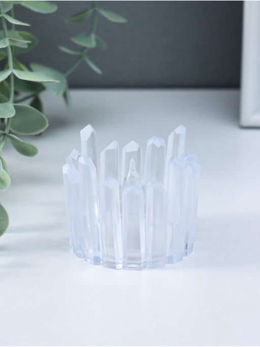 Цена за 2 шт. Светодиодная свеча LED - ночник RISALUX «Снежная королева», от батареек 3×LR1130, прозрачный, 5.5×5.5×5 см