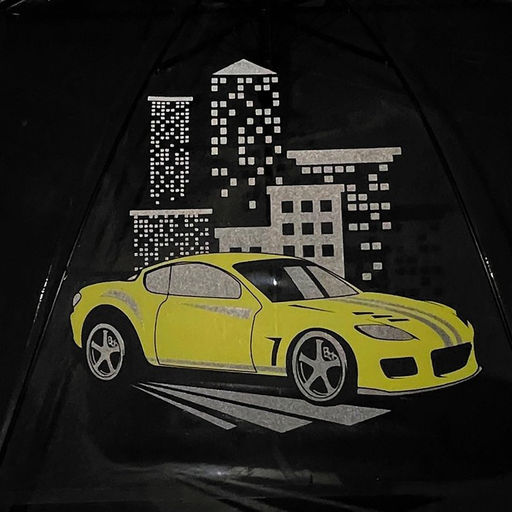 Зонт детский «Жёлтая машина»‎ полуавтомат прозрачный, d=90 см