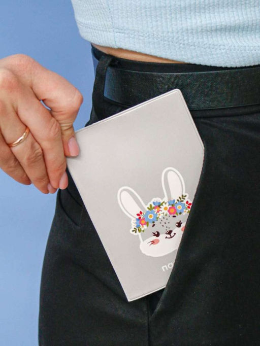 ОБЛОЖКА ДЛЯ ПАСПОРТА Flower bunny, плотность 600 мкм