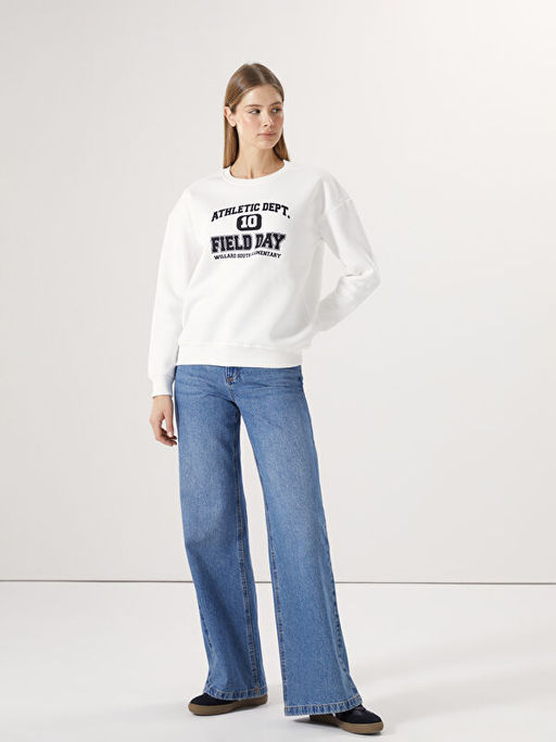 Bisiklet Yaka Kad?n Sweatshirt