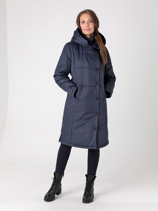 24314 Пальто дем. т.синий - Dizzyway фото 3