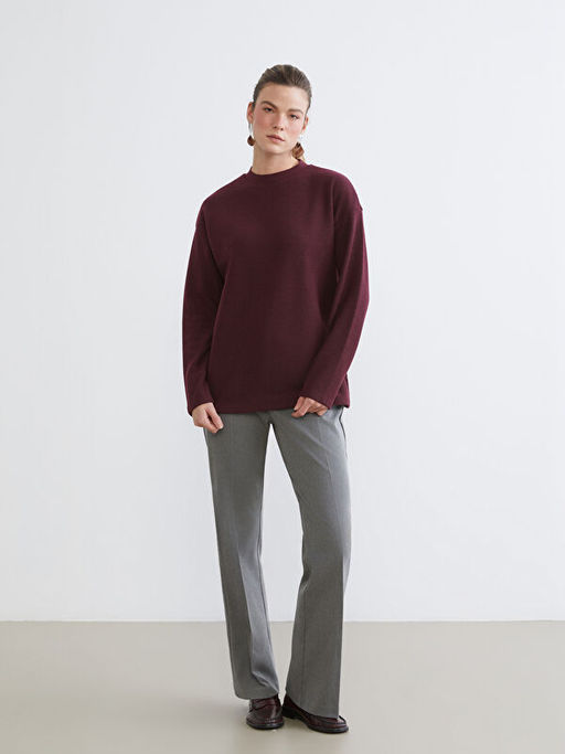 Bisiklet Yaka Oversize Kad?n Ti??rt