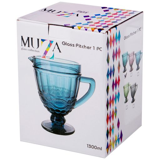 КУВШИН СЕРПЕНТИНА 1300 МЛ. / ВЫСОТА=20 СМ. СЕРИЯ MUZA COLOR (КОР=12ШТ.) - Lefard фото 2