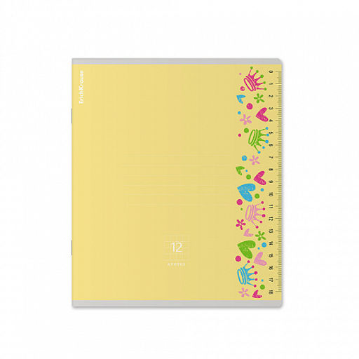 Цена за 10 шт. Тетрадь школьная ученическая ErichKrause Ruler Magic ассорти, 12 листов, клетка (в плёнке по 10 шт.)_MIX-PACK  фото 4