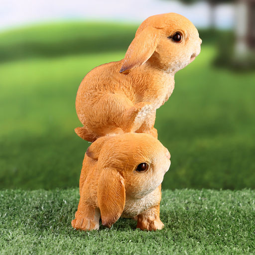 Фигурка полистоун Зайки прыгуны, 9?13?19 см