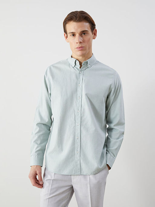 Slim Fit Uzun Kollu Oxford Erkek G?mlek