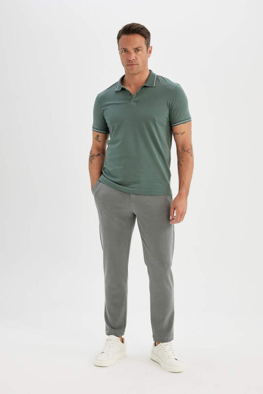 Modern Fit K?sa Kollu Polo Tisort - Defacto фото 6