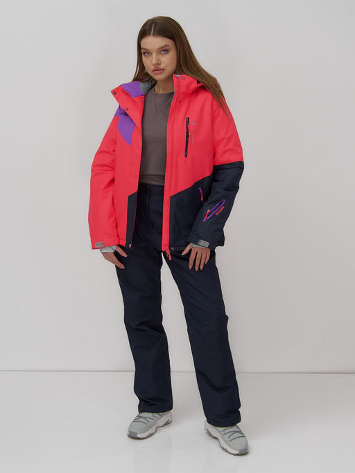 Горнолыжный костюм женский зимний малинового цвета 02805M - Mtforce фото 8