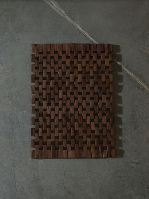 Коврик из тикового дерева, 40×30×0.7 см