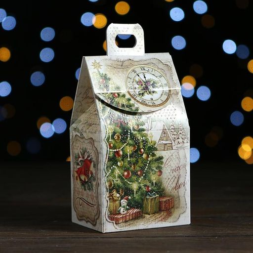 Цена за 5 шт. Подарочная коробка Домик с елкой, 9,1 х 7 х 15,7 см - Simaland фото 3