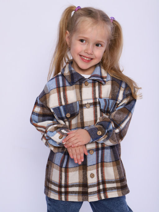 РБ012 Рубашка "Бавария" 3 (голубой; коричневый)