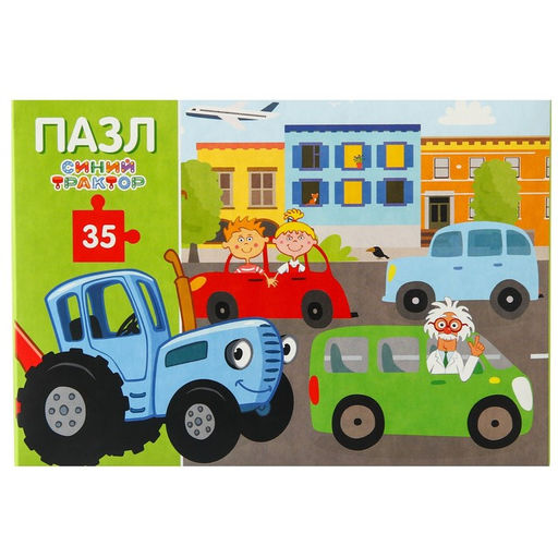 Пазл В городе, Синий трактор, 35 элементов фото 12