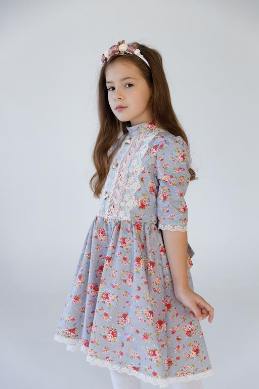 Платье МТ-422 серые цветы - Этоэльф фото 7