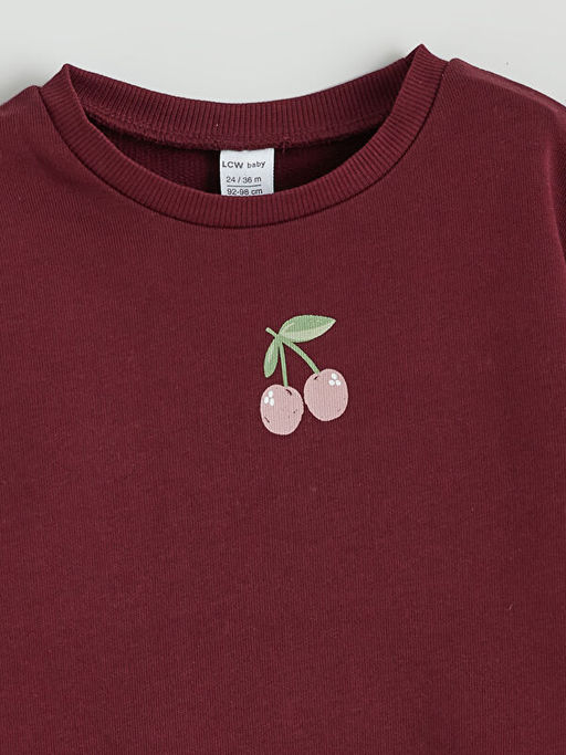 Bisiklet Yaka K?z Bebek Sweatshirt