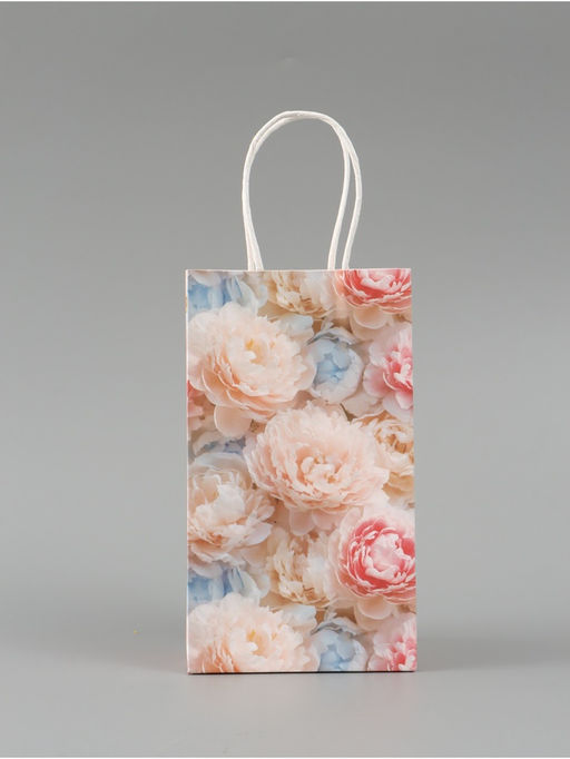 Цена за 2 шт. Пакет подарочный «Цветы», 12 × 21 × 9 см