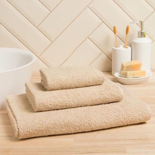 Полотенце махровое Экономь и Я 50*90 см, цв. бежевый, 100% хлопок, 320 гр/м2  фото 2