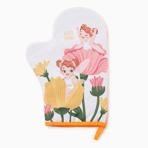 Варежка-прихватка Доляна Весна 20х28 см, 35% хл, 65% пэ, ватин 250 г/м2  фото 2