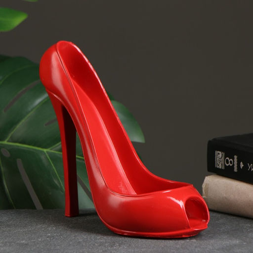 Подставка для бутылки «Туфля», красная, 23×9×19 см