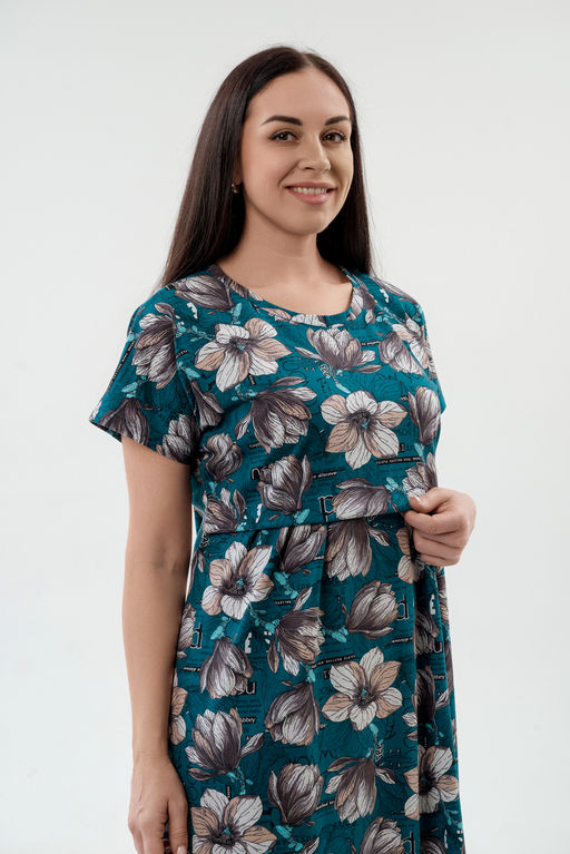 Платье женское из кулирки Миранда изумруд макси - Амадэль фото 6