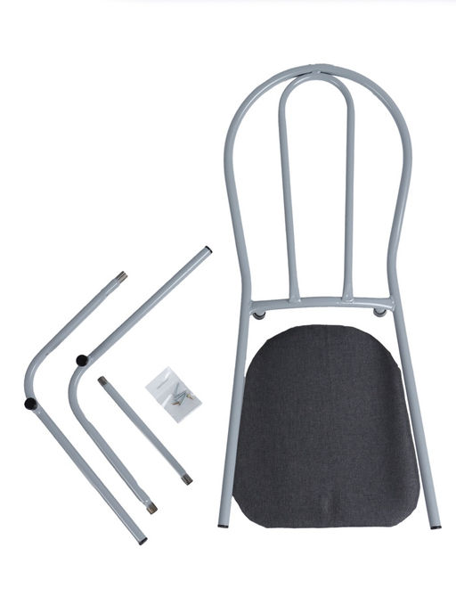 Стул для кухни разборный «Титан», обивка рогожка, цвет титан/серый