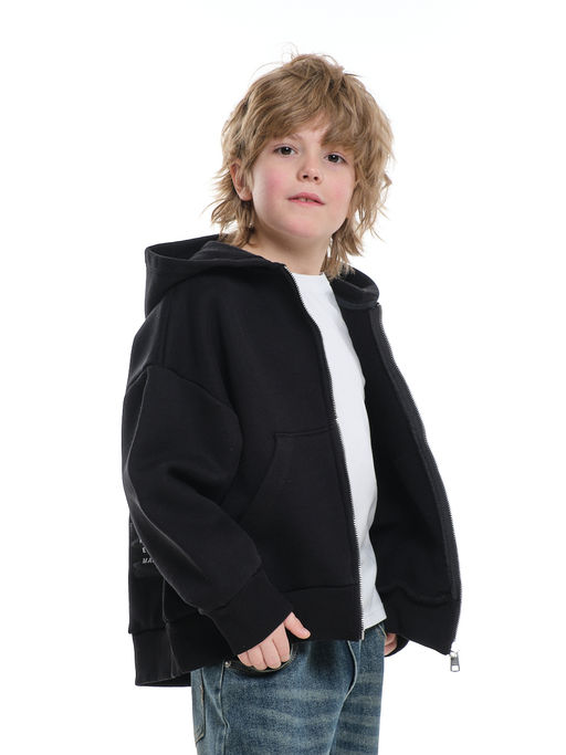 Зипка толстовка для мальчика с шевроном 22-0430 графит - Mini maxi фото 17