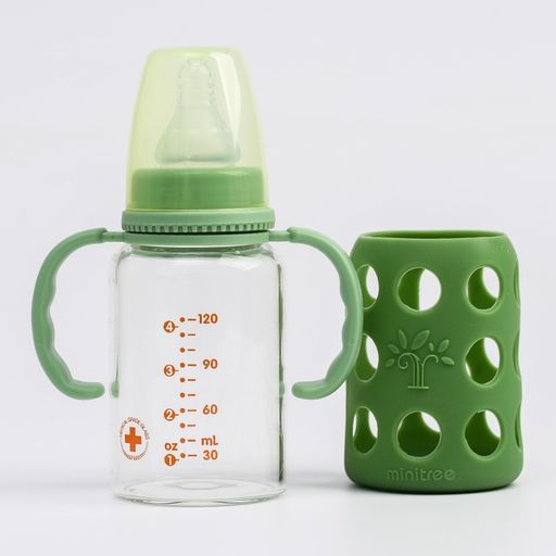 Бутылочка в силиконовом чехле, стекло, классическое горло, +3мес., 120мл., цвет МИКС для мальчика - Simaland фото 5