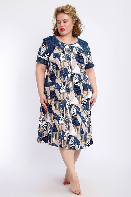 Халат 004 домашний на молнии