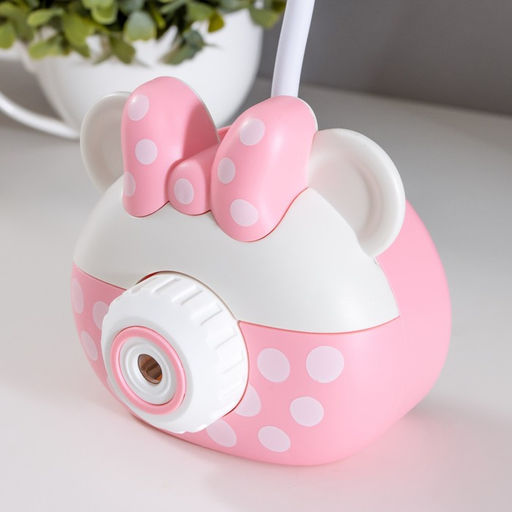 Лампа настольная RISALUX «Гамми», LED, 2 режима, 2 Вт, USB, точилка, розовый, 11.7×7×12 см