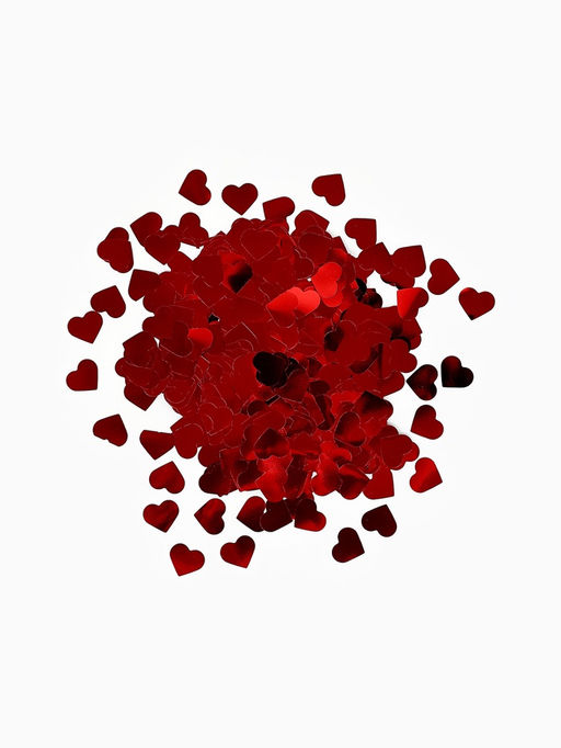 Цена за 3 шт. Наполнитель для шаров «Конфетти сердце», d=1.5 см, 10 г